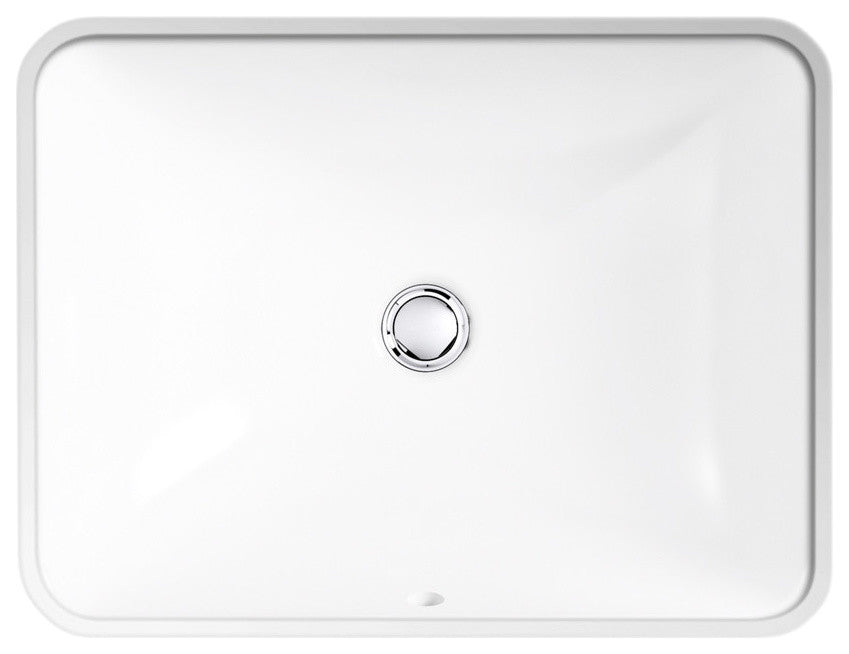Kohler K-20000 Caxton Rectangle 20-1/4" Undermount Bathroom Sink - Biscuit