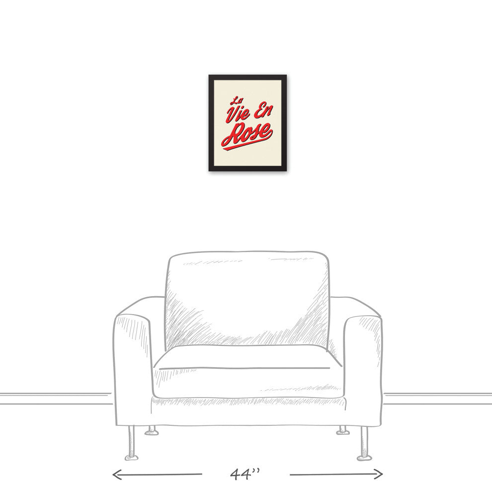 La Vie En Rose 11x14 Black Framed Canvas