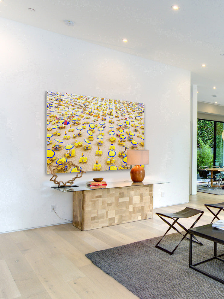 Yellow Umbrellas Print on Canvas, 114x76 cm