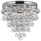 Crystorama Lighting Group 135 Calypso 3 Light 11"W Flush Mount - Polished