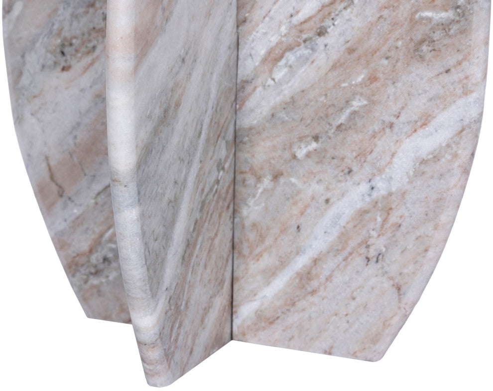 Formentera Marble Coffee Table, Brown, End Table