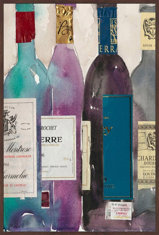 "Dinner Party II" Floater Framed Painting Print on Canvas, 16"x24"