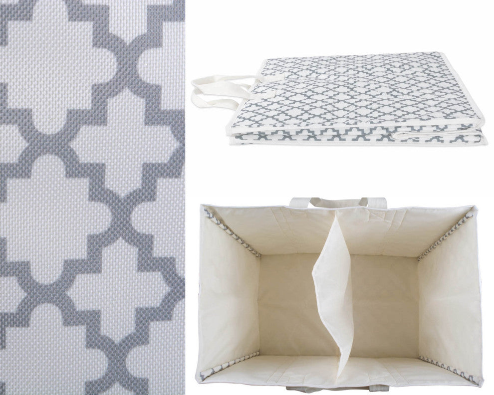 Polyester Storage Lattice Gray Rectangle All Purpose 21x13".7x17"