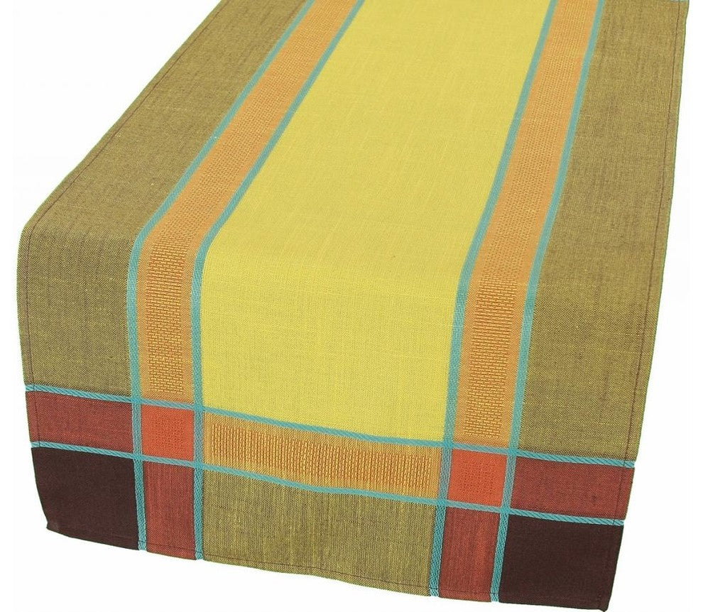 Riviera Table Linens 15"x72" Table Runner, Gold