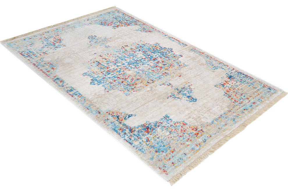 MACHINE MADE POLYESTER AREA RUGS  -Multicolor, Oriental ,Rugs for Living Room
