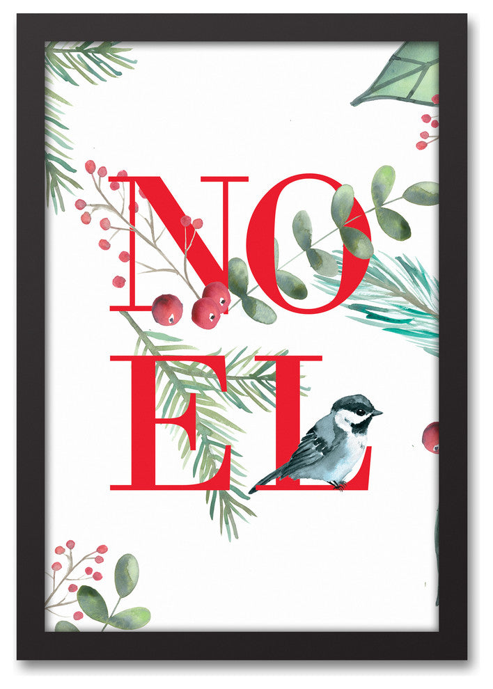 Christmas Noel 12x18 Black Framed Canvas