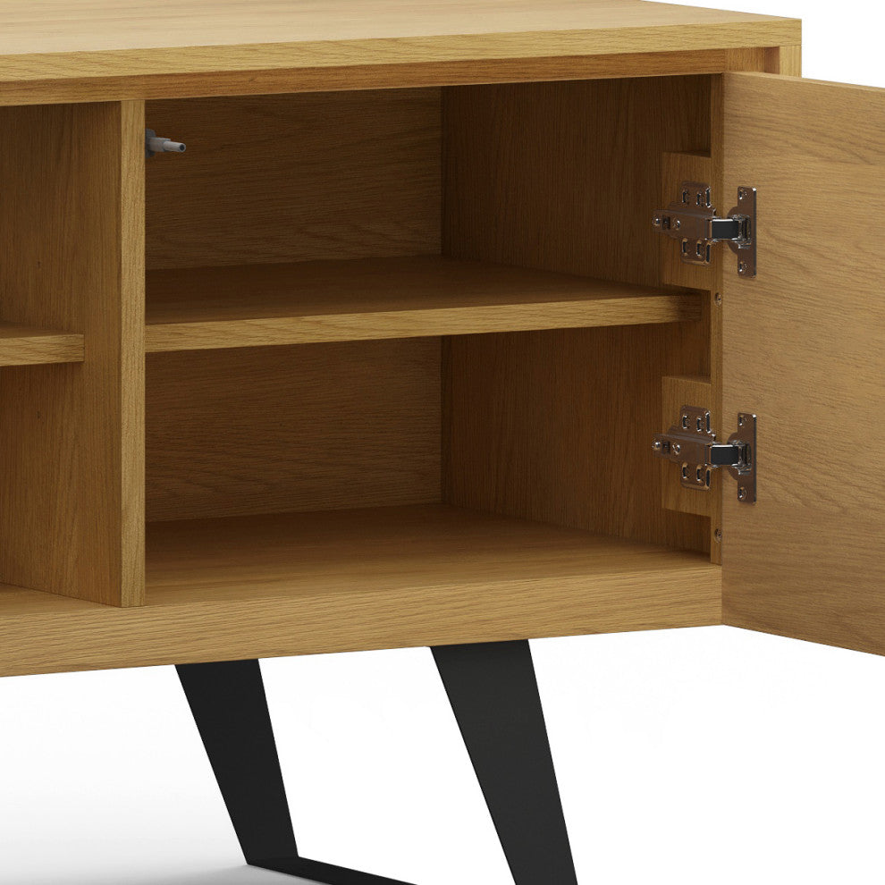 Lowry SOLID ACACIA WOOD TV Media Stand For TVs up to 70 inches, Oak