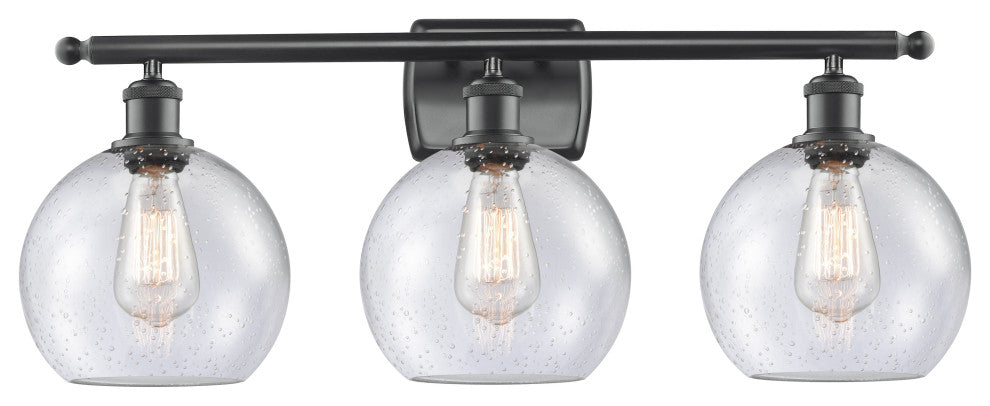 Innovations Lighting 516-3W-BK-G124-8-LED 3 Light 26" Bath Vanity Light
