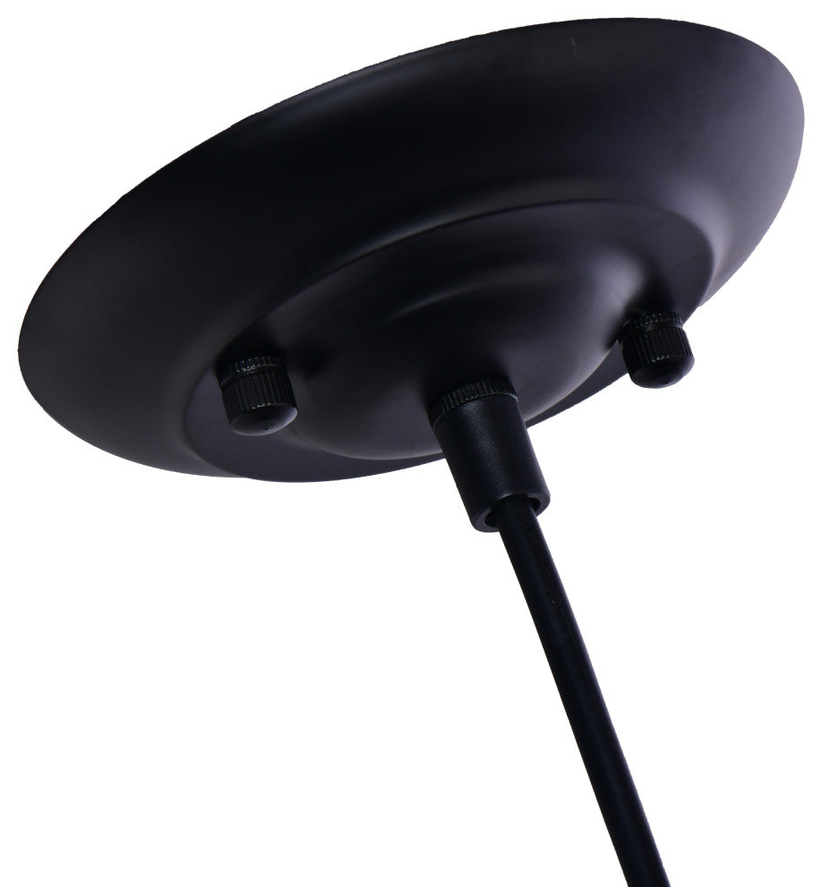 Lazzur Saone 1 Light 12" Matte Black Pendant