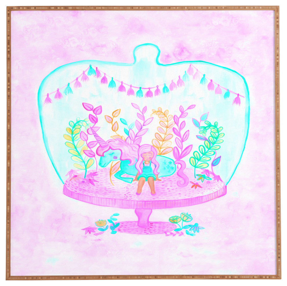Deny Designs Dash And Ash Unicorn Hideaway Framed Wall Art