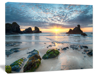 Beautiful Porthcothan Bay, Large Seashore Canvas Wall Art, 20"x12"