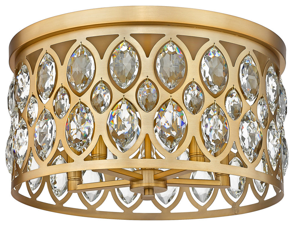 Zlite 6010F18HB 5-Light Flush Mount, Clear