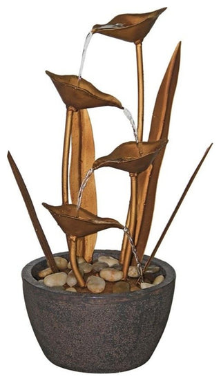 Copper Botanical Fountain