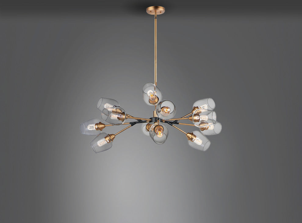 Maxim Savvy 12 Light Chandelier 26347CLABBK