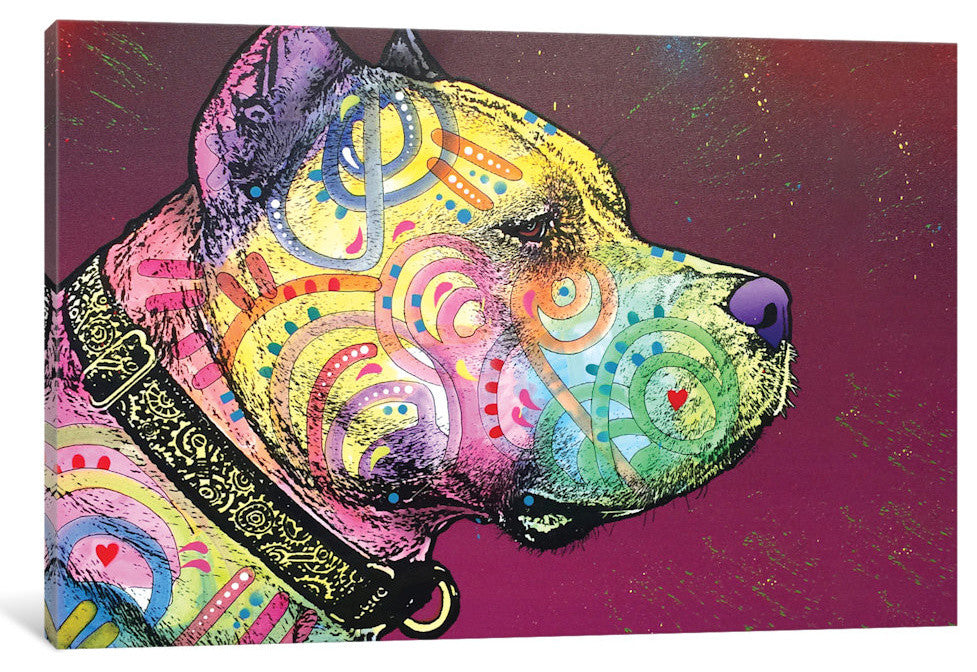 "Pit Bull Soul" by Dean Russo, Canvas Print, 40"x26"