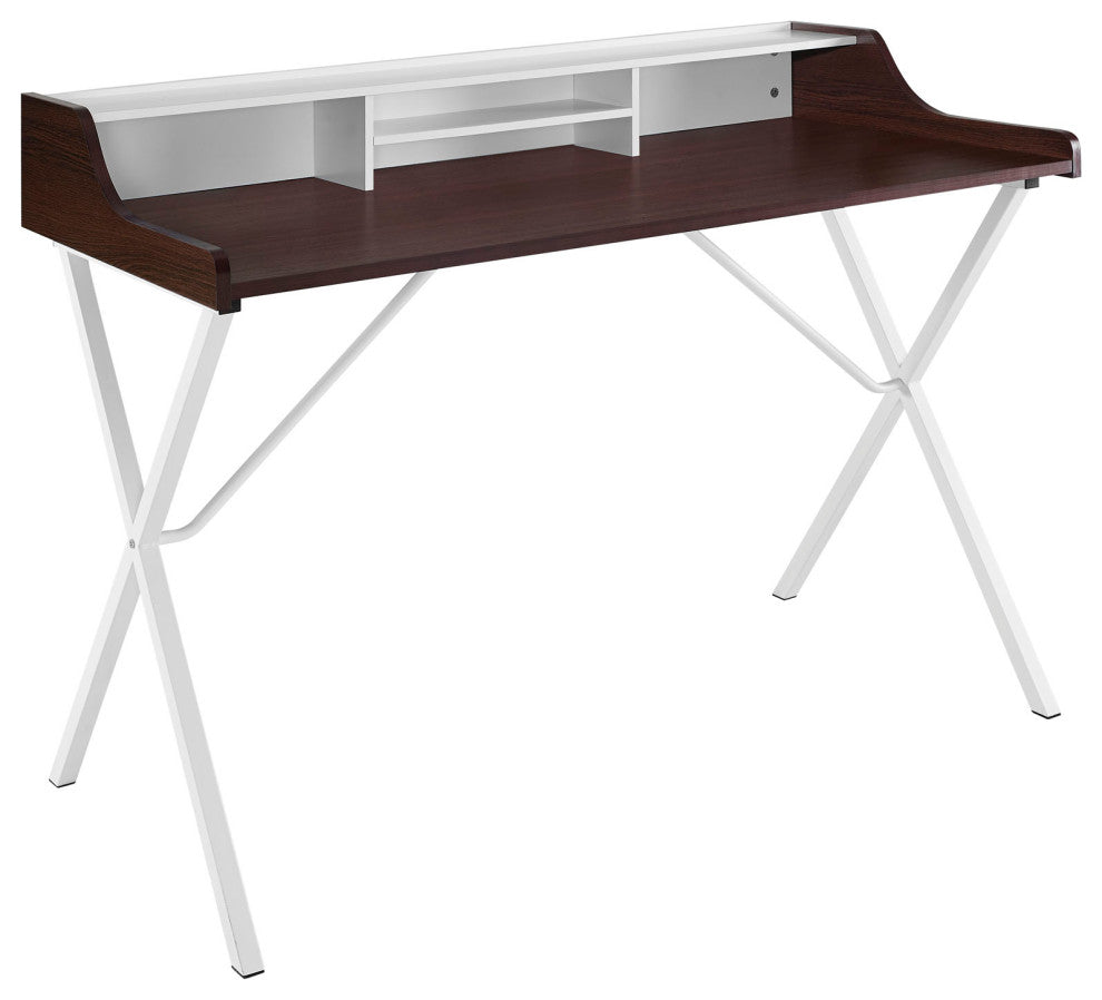 Bin Office Desk, Cherry