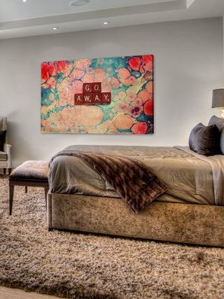 "Go Away" Print on Canvas by Sylvia Cook