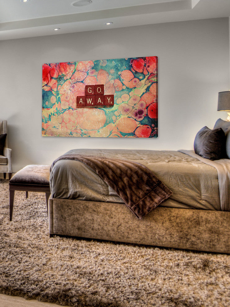 "Go Away" Print on Canvas by Sylvia Cook