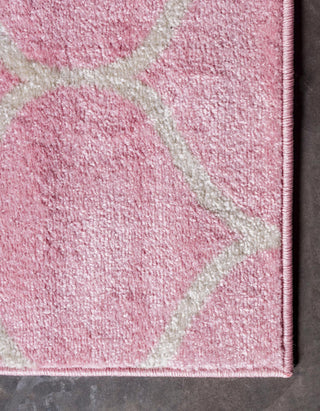 Rug Unique Loom Trellis Frieze Pink Square 6' 0 x 6' 0