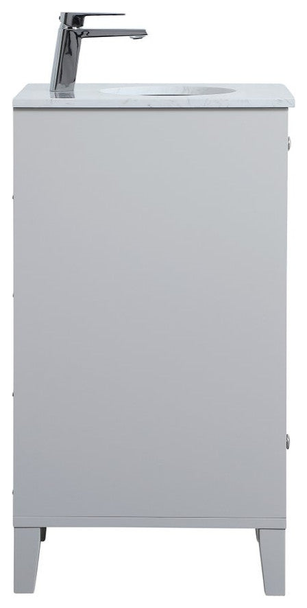 19" Traditional Grey-Light Bathroom Vanity