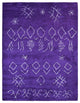 HAND KNOTTED LOOM SILK ECO-FRIENDLY RUG-9'x12',Rectangle,Purple White,Contempora