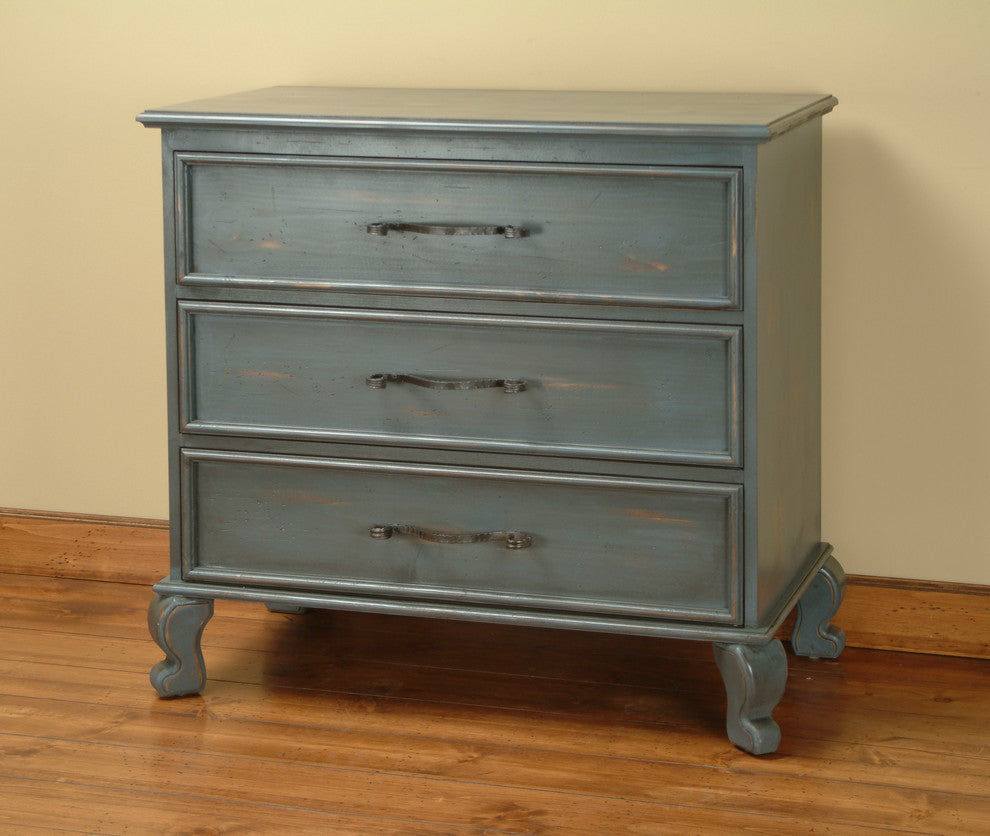 Country Blue 3-Drawer Dresser