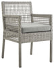 Gray Gray Aura 7 Piece Outdoor Patio Wicker Rattan Set