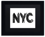 Robert Farkas 'NYC' Art, Black Frame, Black Mat, 14x11