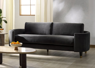 Safavieh Winford Velvet Sofa, Mouse