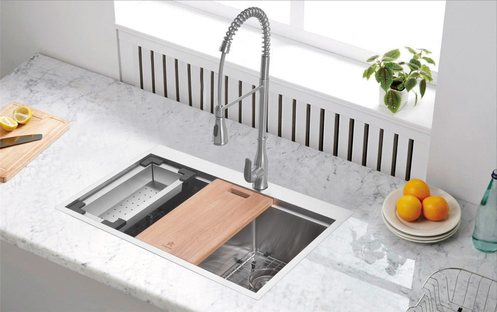 Stainless Steel Faucet Handle Single Lever Pull Down Sprayer, Faucet Cua723