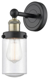 Innovations Dover 1 6.5" Sconce Black Antique Brass