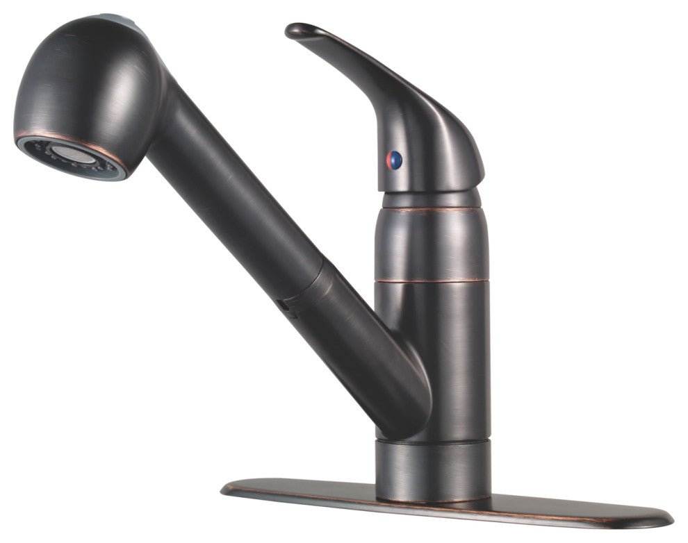 Pfirst Series 1-Handle Pull-Out Kitchen Faucet, Tuscan Bronze