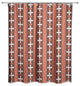 Folk Flower Pattern in Red Shower Curtain