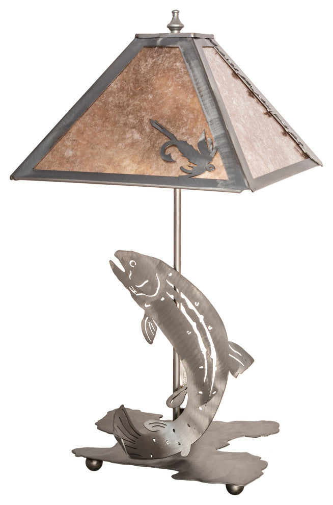 21"H Leaping Trout Table Lamp