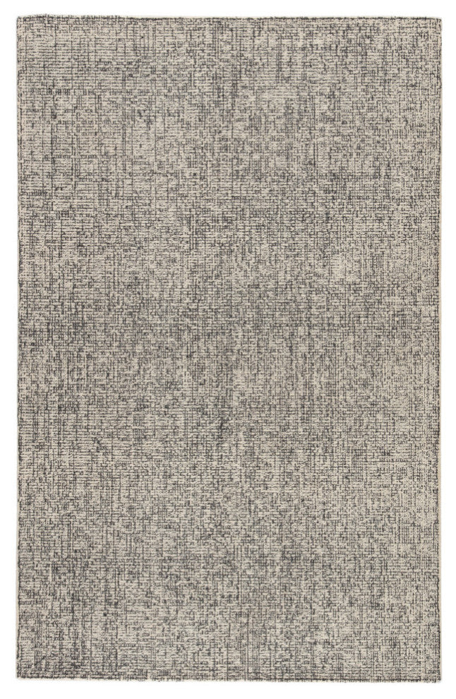 Jaipur Living Oland Handmade Solid Cream/Black Area Rug, 5'x8'