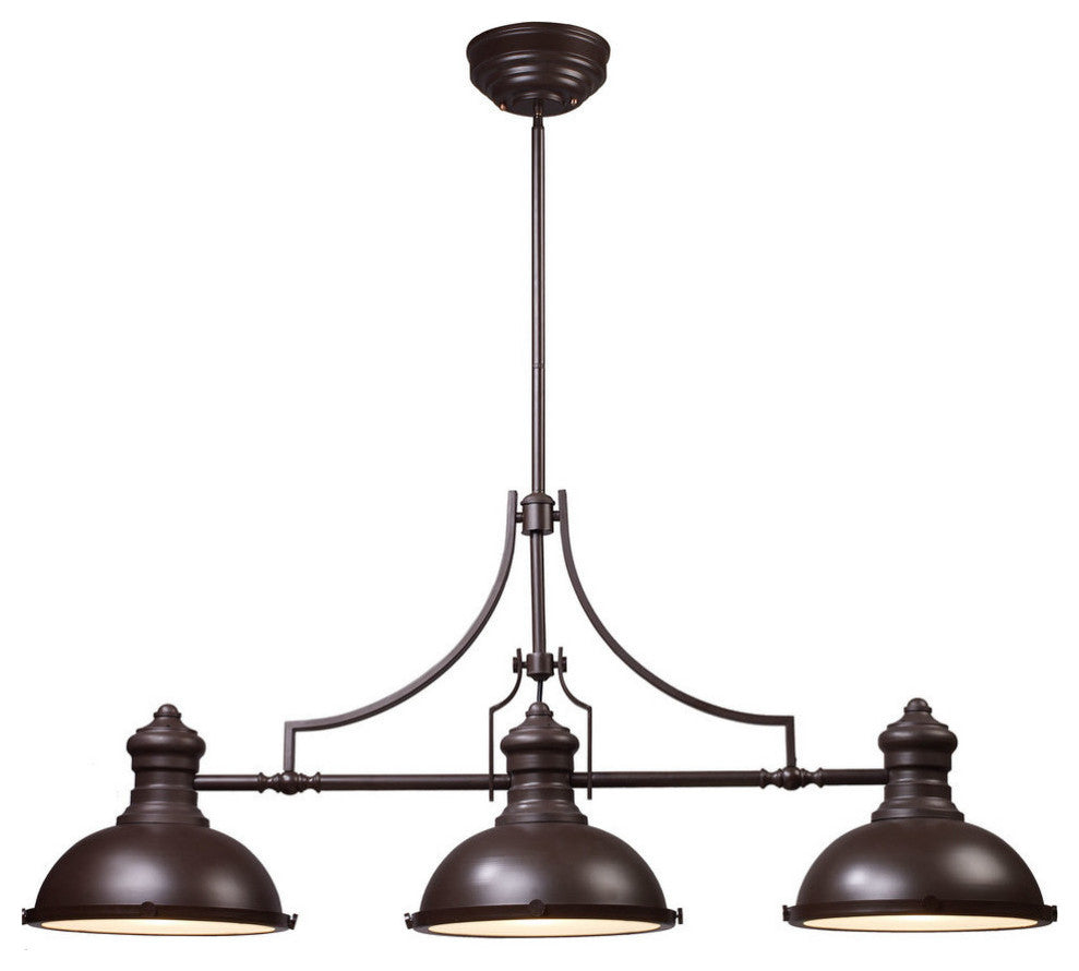 Chadwick 3-Light Billiard-Light, Oiled Bronze