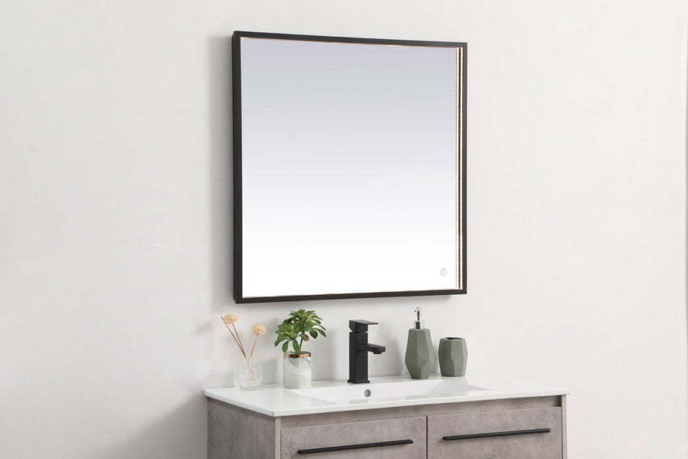 Modern Black Led Mirror