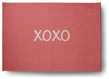 XOXO Valentines Chenille Rug, Coral, 5'x7'