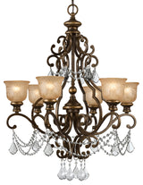 Crystorama 7516-BU-CL-MWP, 6-Light Chandelier, Bronze Umber