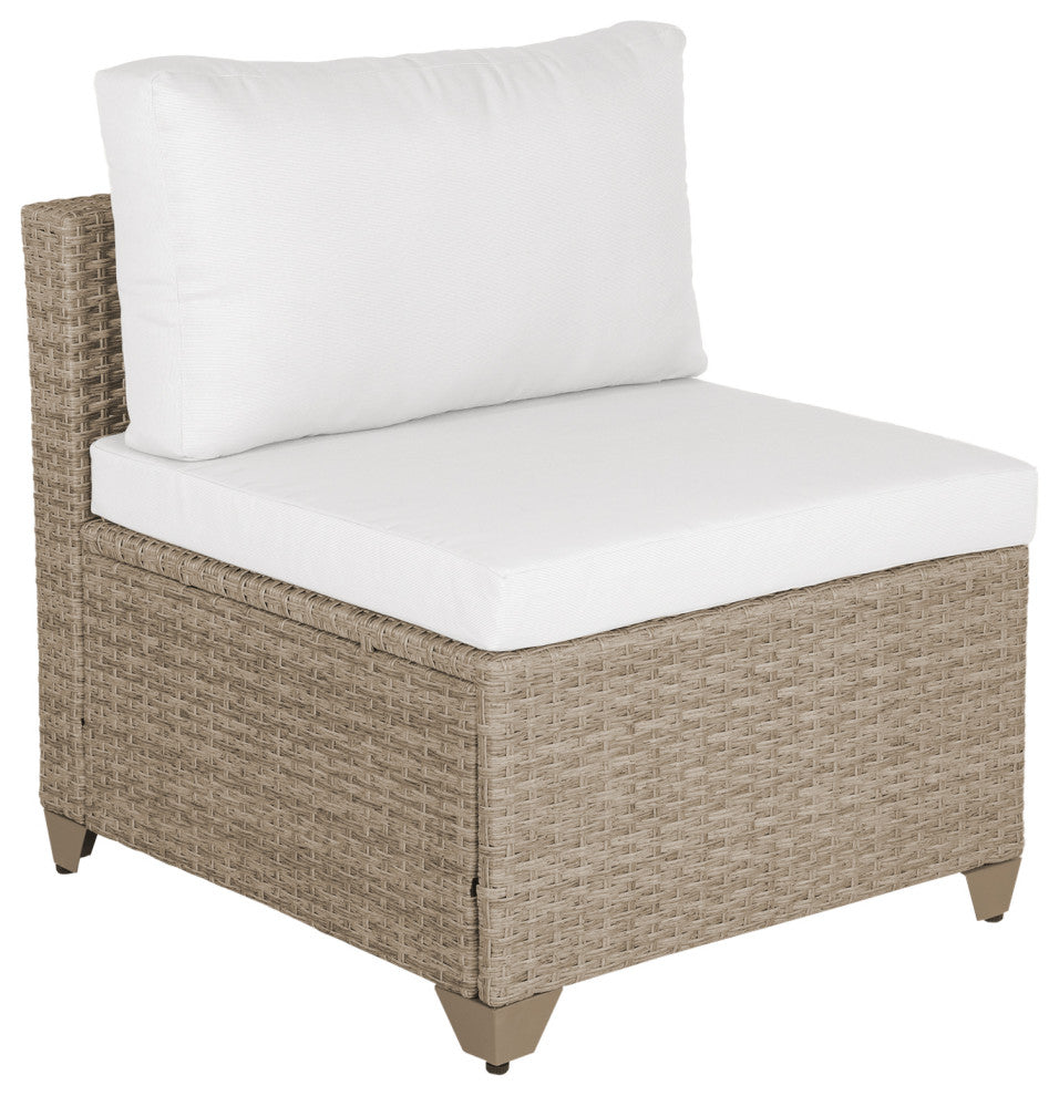 Maui 3-Piece Outdoor Sectional Sofa, Natural Aged Wicker