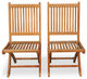 Teak Folding Rockport Chair Without Arms, Set of 2