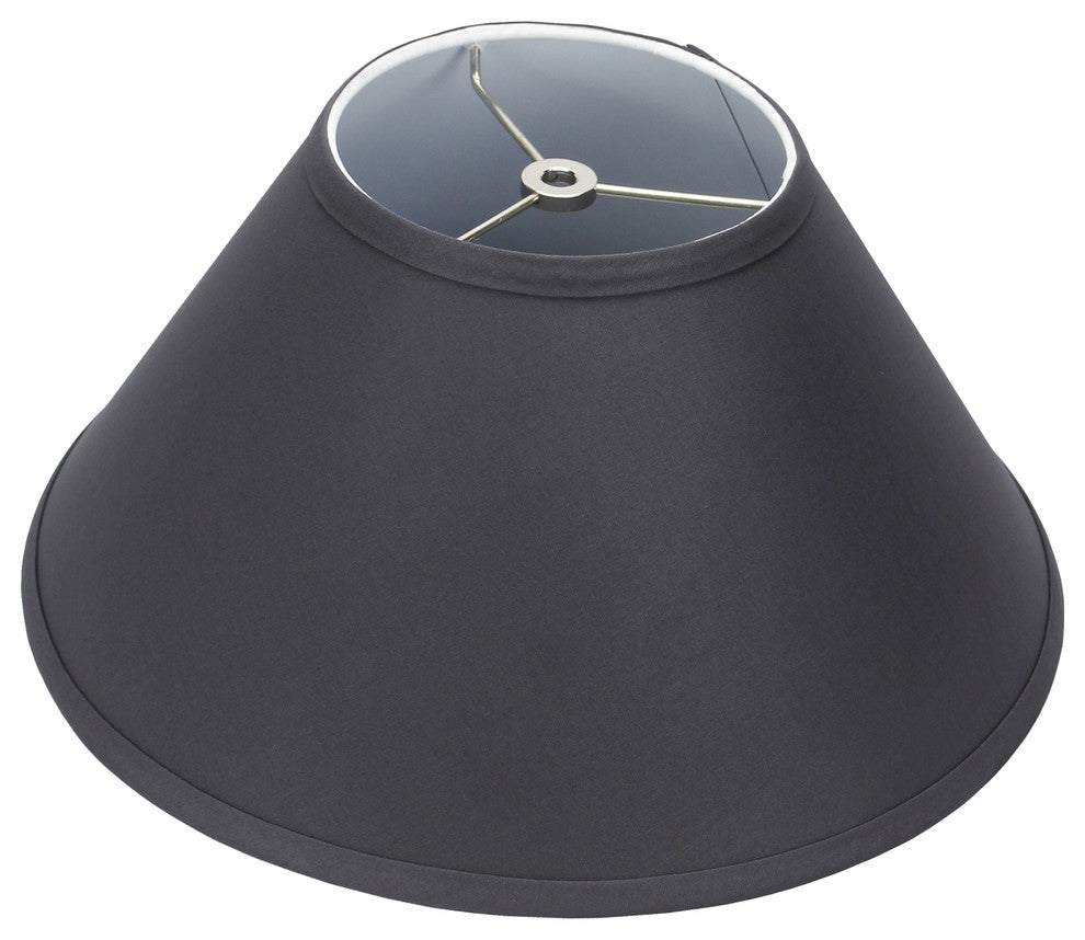 Fenchel Shades, 6"x14"x8" Spider Attachment Empire Lamp Shade, Linen Charcoal