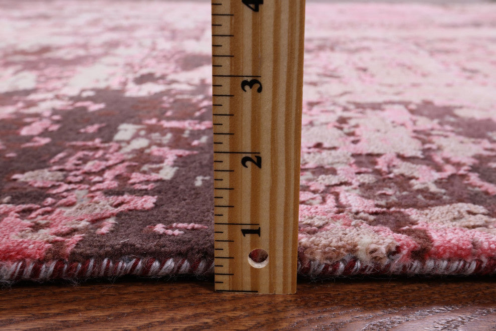 Handmade Abstract Wool and Silk Rug 5' 0" X 7' 0" Q7080