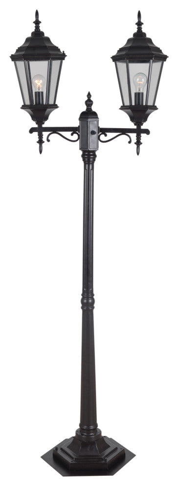 Kenroy 93434ORB 2-Light Post Lantern, Villa