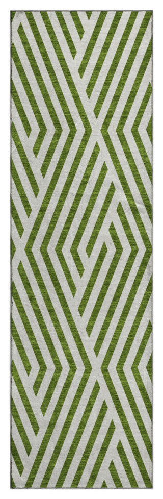 Premium Machine Washable Mayfield AMF550 Olive 2'3" x 7'6" Runner Rug