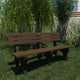 Aurora Traditional 6' Park Bench, Weathered Acorn