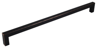 Celeste Square Bar Pull Cabinet Handle Oil-Rubbed Bronze Black Stainless 12mm, 12.5 Inch