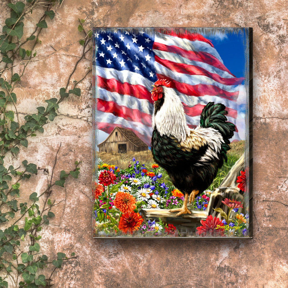 Morning, America Art Wooden Wall Art, Small 12x9