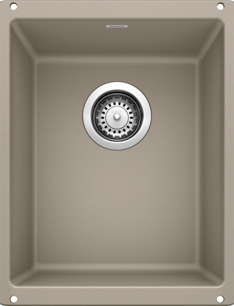 Blanco Precis 18.11"x13.78" 1 Basin Granite Undermount Kitchen Sink, Truffle