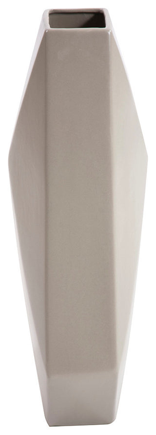 Geo Matte Stone Ceramic Vase, Medium